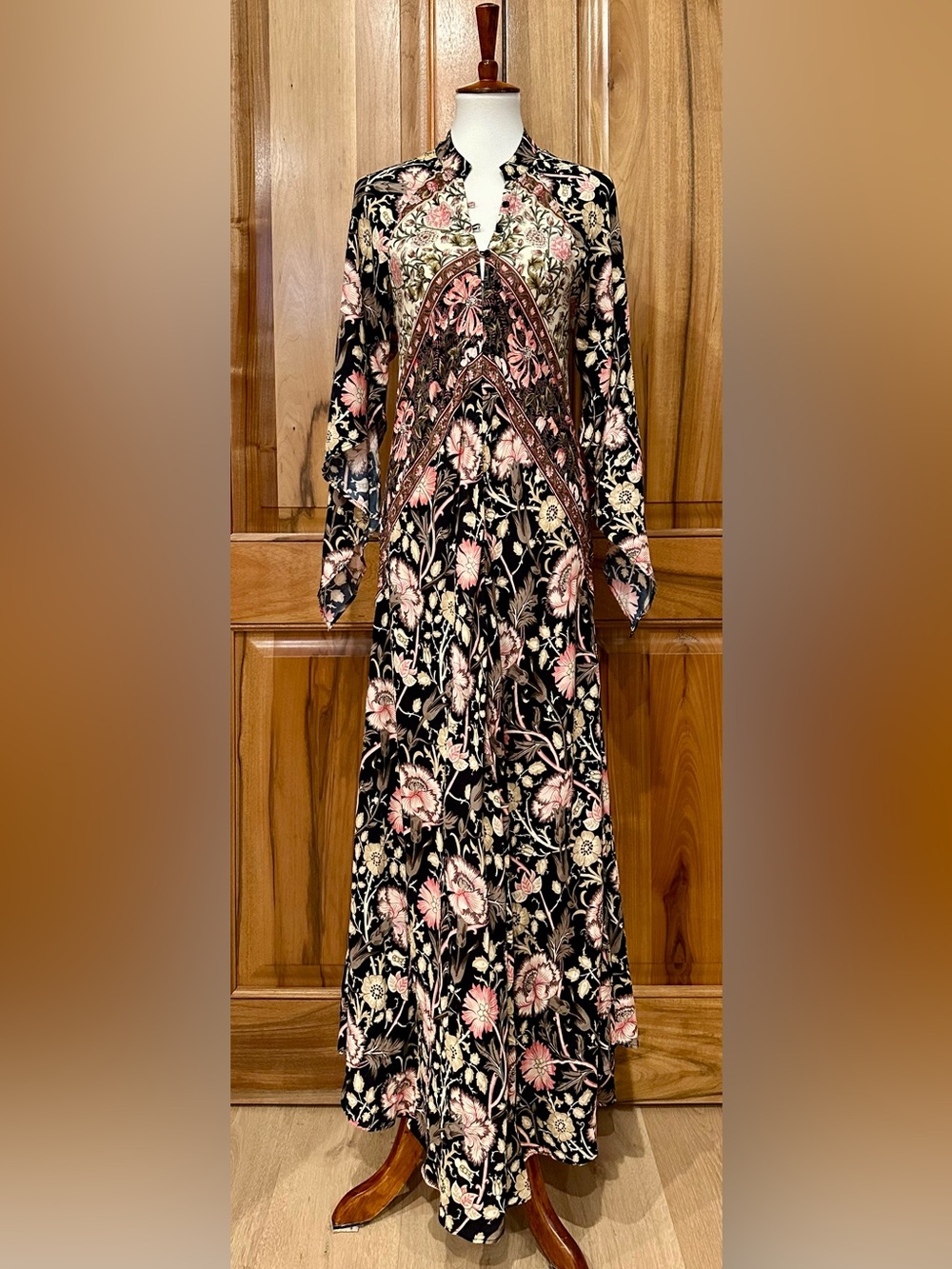 NWOT Jen’s Pirate Booty Baroque Hyacinth Art-Nouveau Inspired Floral MaxiDress M
